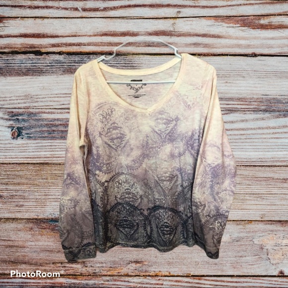 Sonoma Tops - Sonoma patterned long sleeve top
